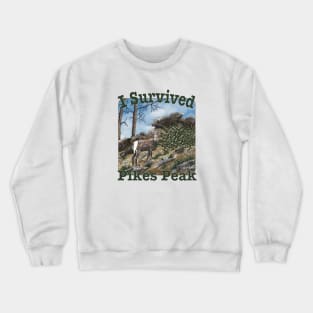 I Survived Pikes Peak, Bighorn Sheep Crewneck Sweatshirt